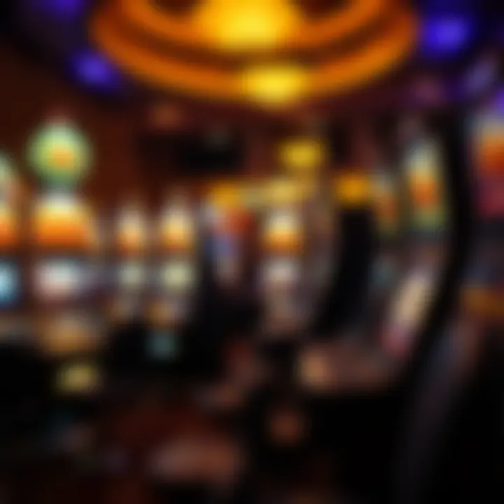 An array of various buffalo slot machines in a casino setting