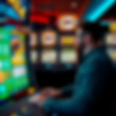A player enjoying a buffalo slot machine game with excitement