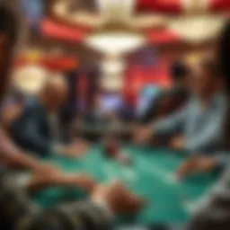 Intense poker game at Mandalay Bay