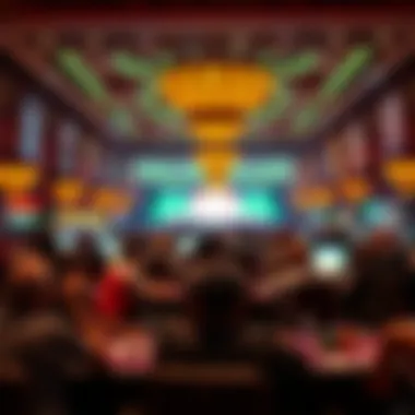 Vibrant poker tournament atmosphere