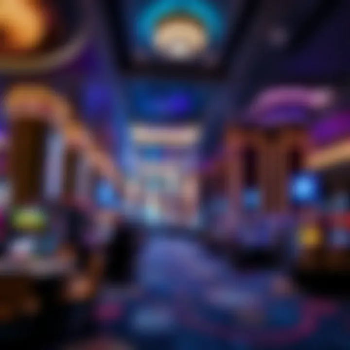 Interior view of a luxurious casino gaming floor