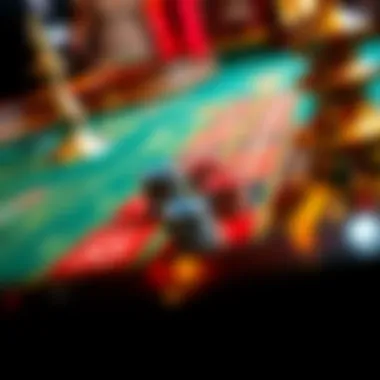 Strategic Betting on the Roulette Table Close-up of a roulette table with chips placed strategically
