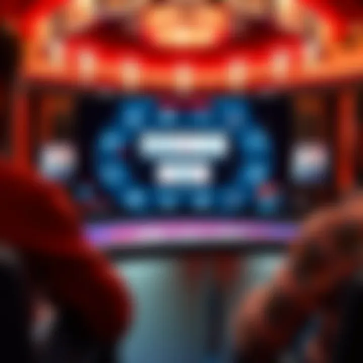 A digital poker interface showcasing modern technology