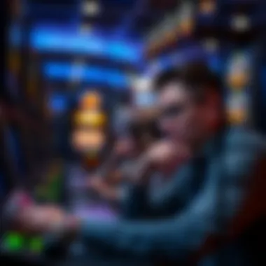 A thoughtful player contemplating strategies while playing a free slot game