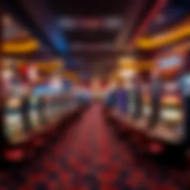 Gaming Floor at Sands Casino A panoramic view of the gaming floor filled with slot machines and tables