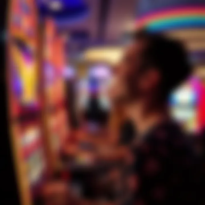 A player experiencing excitement while playing Triple Butterfly Sevens