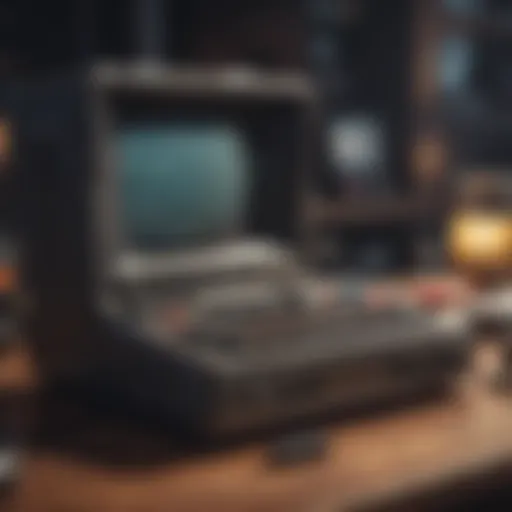 A vintage gaming terminal illustrating the evolution of gaming technology