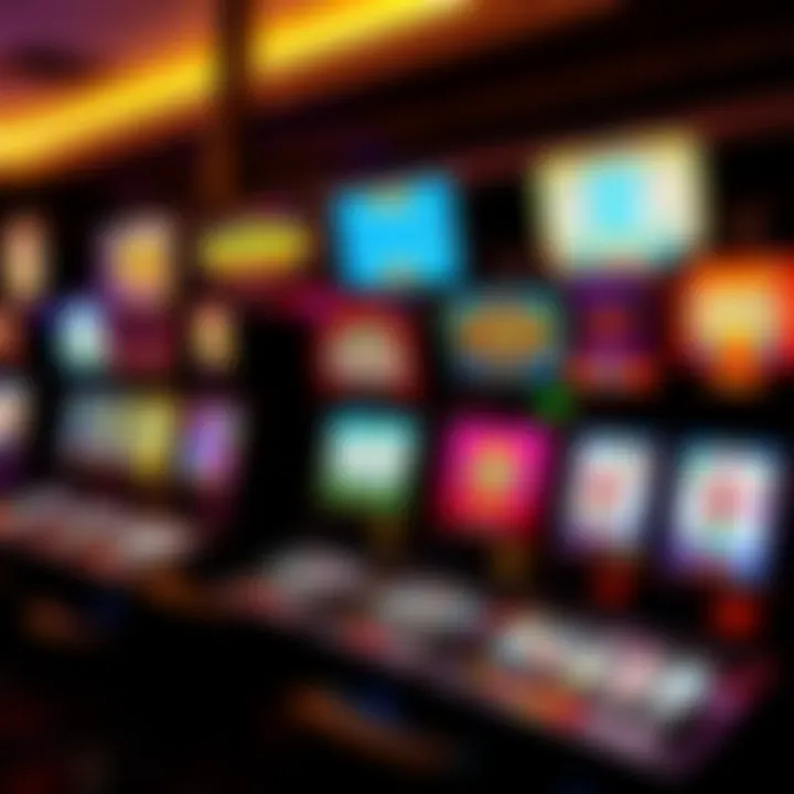 An array of different video poker game choices on display