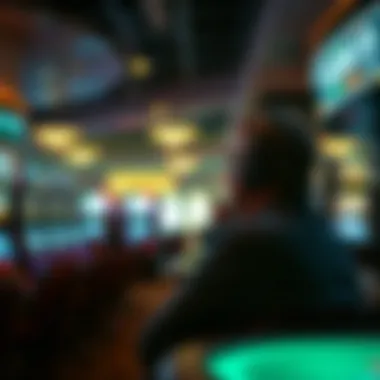 A tranquil gaming area with players engaged in video poker