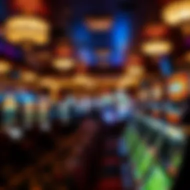 Interior view of the gaming floor highlighting vibrant slot machines