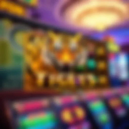 Illustration of Golden Tiger Slots interface showcasing vibrant graphics and symbols.