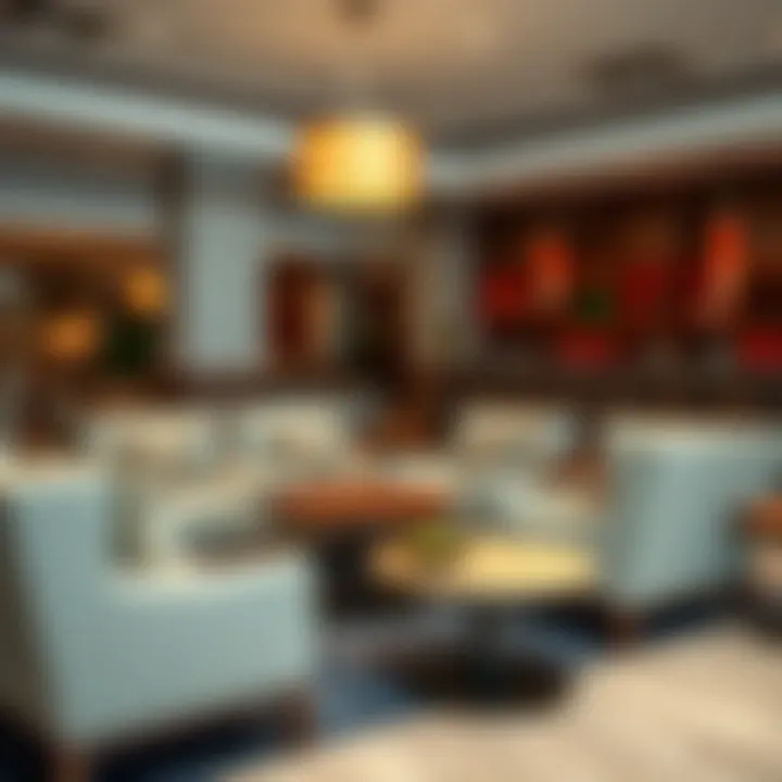 Inviting Lobby Seating at Nearby Hotels Comfortable seating area in a hotel lobby