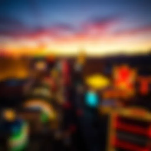 Iconic Las Vegas Strip A stunning view of the Las Vegas Strip at sunset