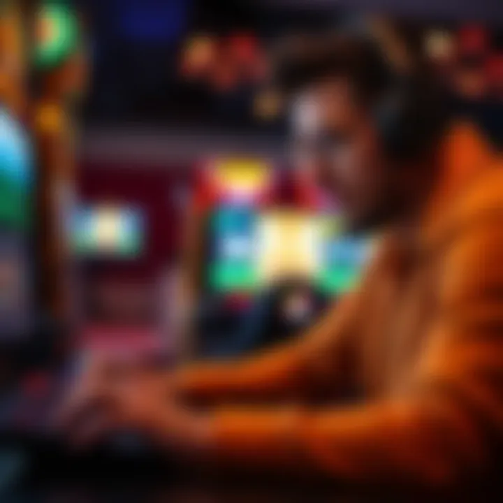 Player enjoying an online gaming experience