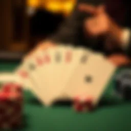 Strategic card arrangement showcasing counting techniques