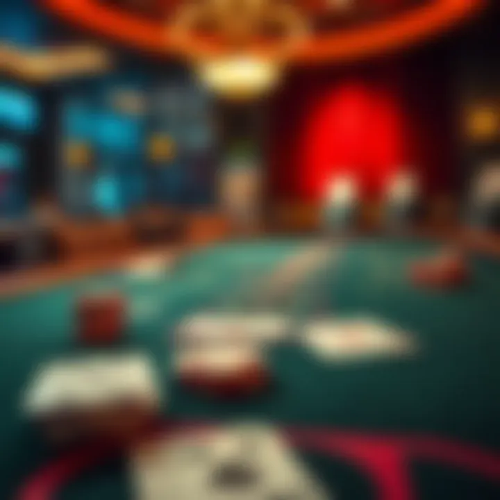 Visual representation of blackjack table dynamics