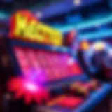 An artistic representation of Mega Meltdown slots with vibrant colors