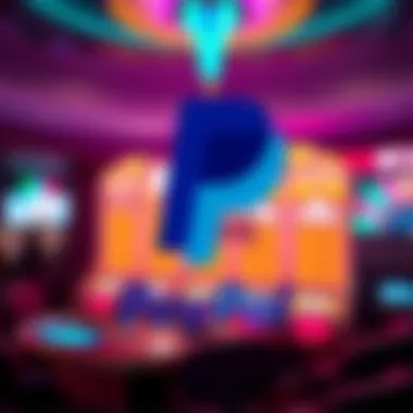 PayPal logo with a vibrant background