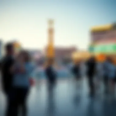 Engaging with Las Vegas Landmarks Participants engaging in a photo scavenger hunt at a famous landmark