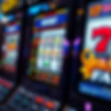 A close-up view of a slot machine's paytable highlighting potential payouts.