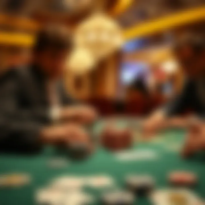 Visual representation of gameplay in Texas Hold'em