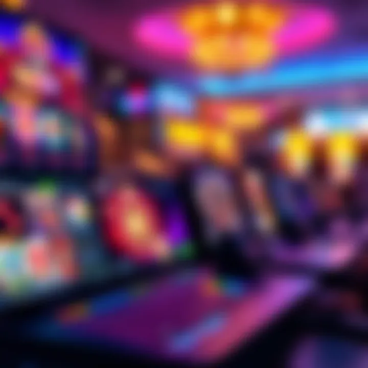 Innovative Gaming Features in Online Casinos Dynamic online casino interface showcasing innovative gaming features