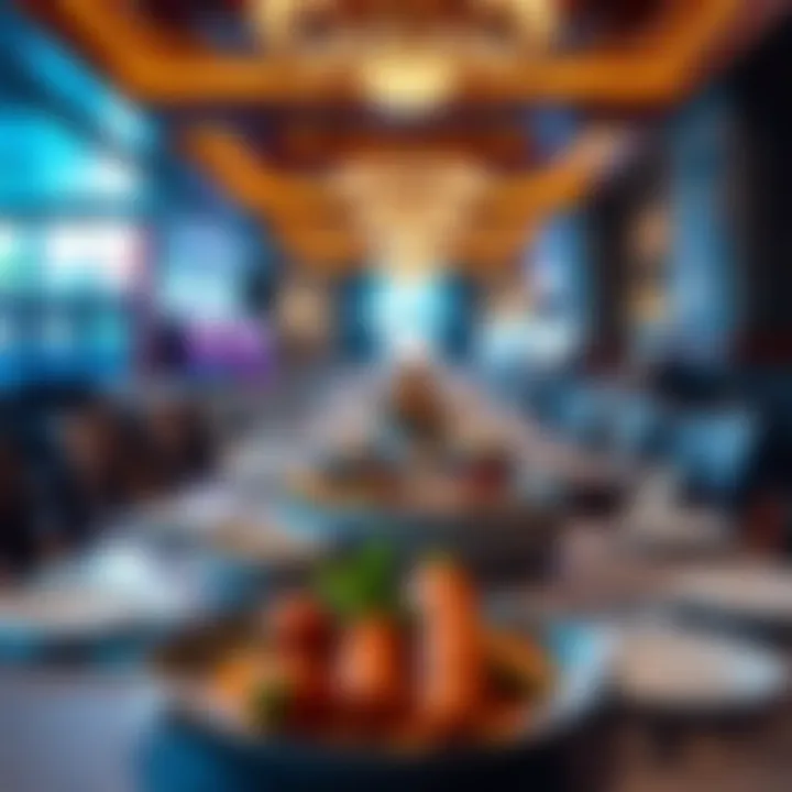 Culinary Excellence at The Isle Casino An elegant dining setup featuring a delectable array of culinary delights