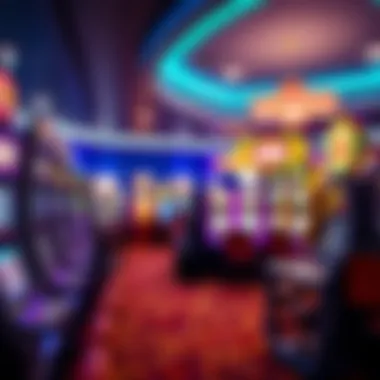 Diverse Gaming Options at The Isle Casino A vibrant gaming floor filled with a variety of slot machines and table games