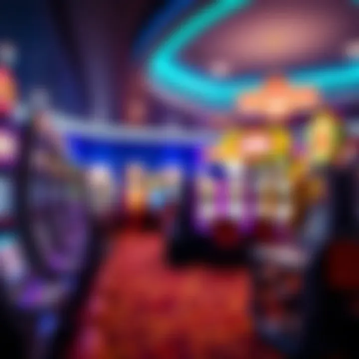 Diverse Gaming Options at The Isle Casino A vibrant gaming floor filled with a variety of slot machines and table games