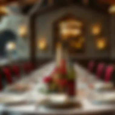 A beautifully set table adorned with medieval-themed decor