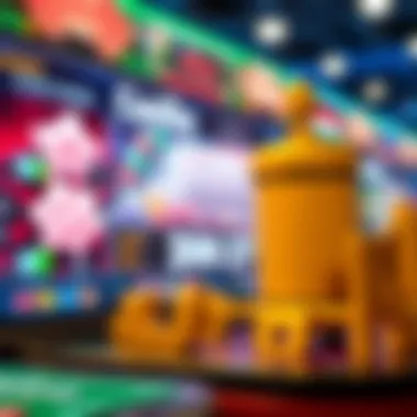 Digital Online Casino Experience A digital interface showcasing an online casino