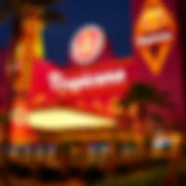 Tropicana Casino exterior showcasing vibrant nightlife