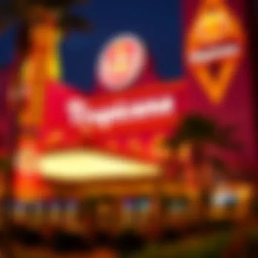 Tropicana Casino exterior showcasing vibrant nightlife