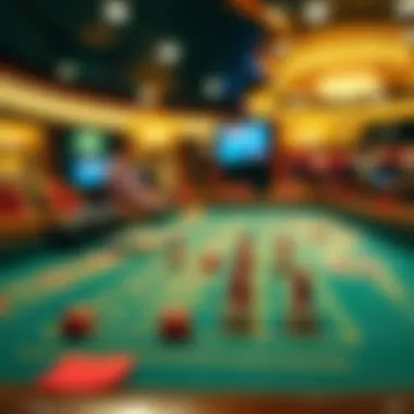 Baccarat Table Setup with Minimum Bet Indicators Baccarat table with minimum bet markers