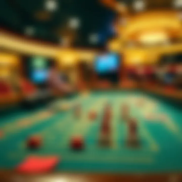 Baccarat Table Setup with Minimum Bet Indicators Baccarat table with minimum bet markers