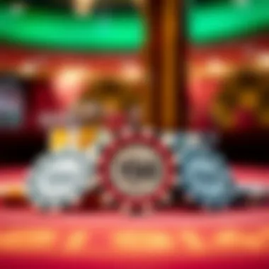 Chips Symbolizing Different Betting Levels in Baccarat Chips representing various betting amounts in baccarat