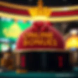 Visual representation of online casino bonuses